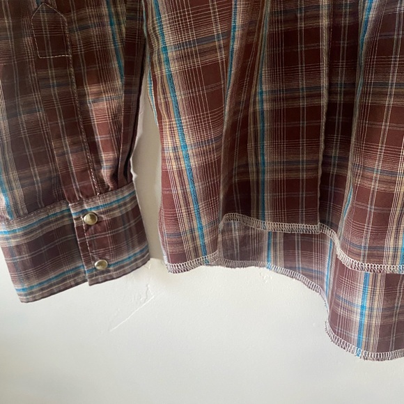 Wrangler western pearl snap up long sleeve shirt - Picture 6 of 7